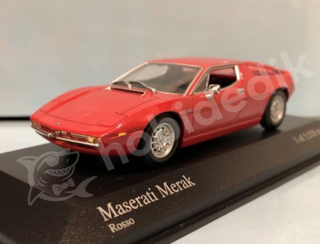 Minichamps 1:43 Maserati Merak 1974 – Red (400123420) | Die-cast Model Araba