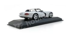 Minichamps 1:43 Dodge Viper Cabriolet 1993 – Bright Silver (430144034) | Die-cast Model Araba