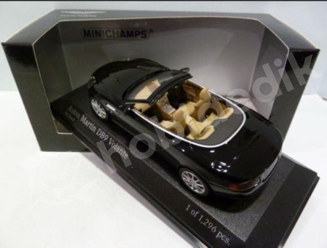 Minichamps 1:43 Aston Martin DB9 Volante 2009 – Siyah (400137330) | Die-cast Model Araba