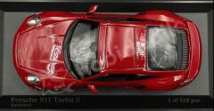 Minichamps 1:43 Porsche 911 (992) Turbo S Coupé Sport Design 2021 – Carmine Red (410060070) | Die-cast Model Araba