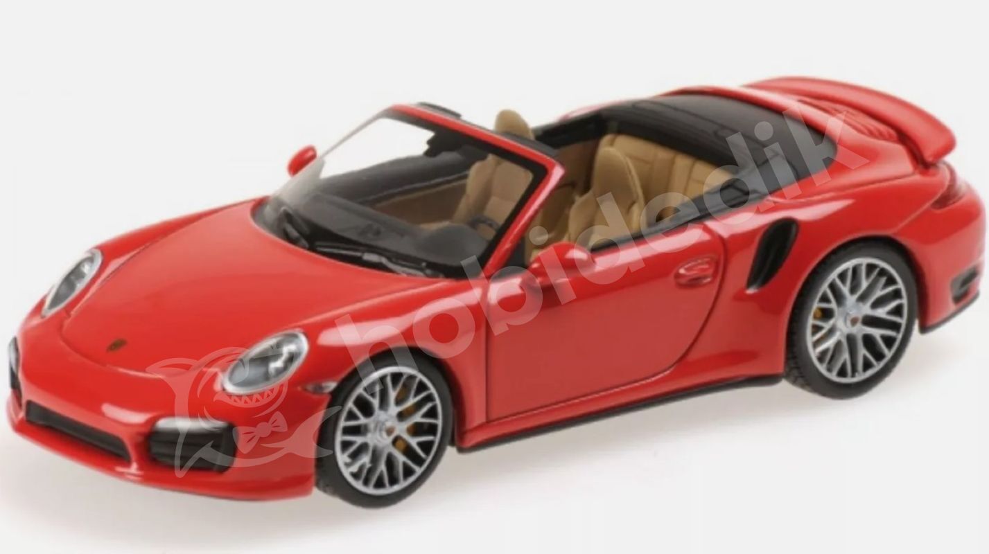 Minichamps 1:43 Porsche 911 (991) Turbo S Cabriolet 2013 – Guards Red (410062230) | Die-cast Model Araba
