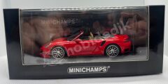 Minichamps 1:43 Porsche 911 (991) Turbo S Cabriolet 2013 – Guards Red (410062230) | Die-cast Model Araba