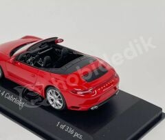 Minichamps 1:43 Porsche 911 (991) Turbo S Cabriolet 2013 – Guards Red (410067230) | Die-cast Model Araba