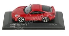 Minichamps 1:43 Porsche 911 (992) Turbo S Coupe 2020 – Carmine Red (410069475) | Die-cast Model Araba