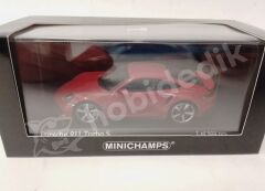 Minichamps 1:43 Porsche 911 (992) Turbo S Coupe 2020 – Carmine Red (410069475) | Die-cast Model Araba