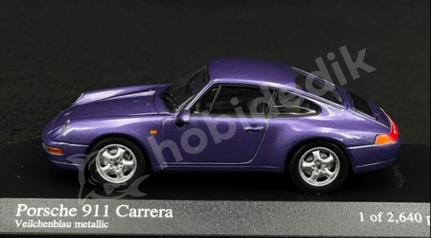 Minichamps 1:43 Porsche 911 (993) Carrera 1993 – Purple Metallic (430063011) | Die-cast Model Araba