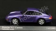 Minichamps 1:43 Porsche 911 (993) Carrera 1993 – Purple Metallic (430063011) | Die-cast Model Araba