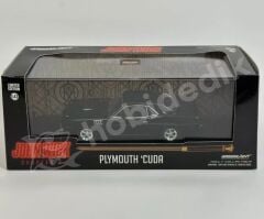 Greenlight 1:43 Plymouth Cuda 1971 – John Wick: Chapter 4 (Black) (86641) | Die-cast Model Araba
