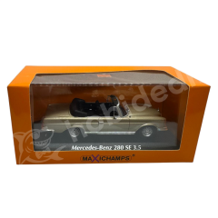 Minichamps 1:43 Mercedes-Benz 280 SE 3.5 Cabriolet (W111, 1970) – Gold Metallic (940038130) | Die-cast Model Araba