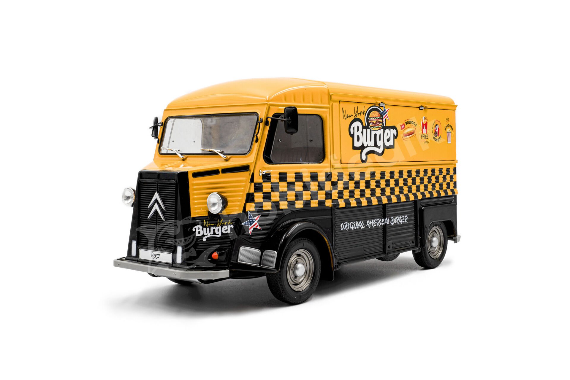 Solido 1:18 Citroen Type HY NYC Burger 1969 - Yellow Black (S1804822) | Model Araba