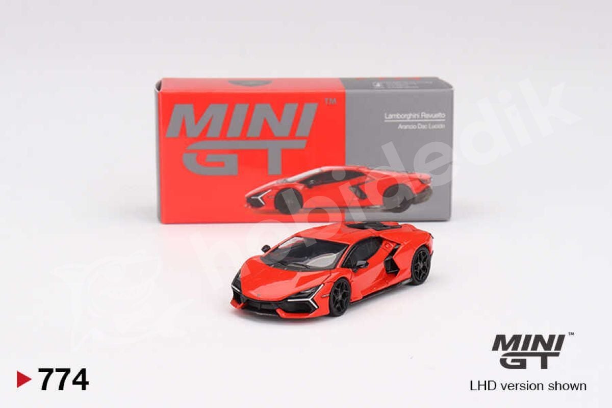 Mini GT 1:64 Lamborghini Revuelto Arancio Dac Lucido (MGT00774-L) | Diecast Model Araba