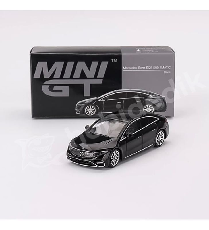 Mini GT 1:64 Mercedes-Benz EQS 580 4MATIC Black (MGT00694-L) | Diecast Model Araba