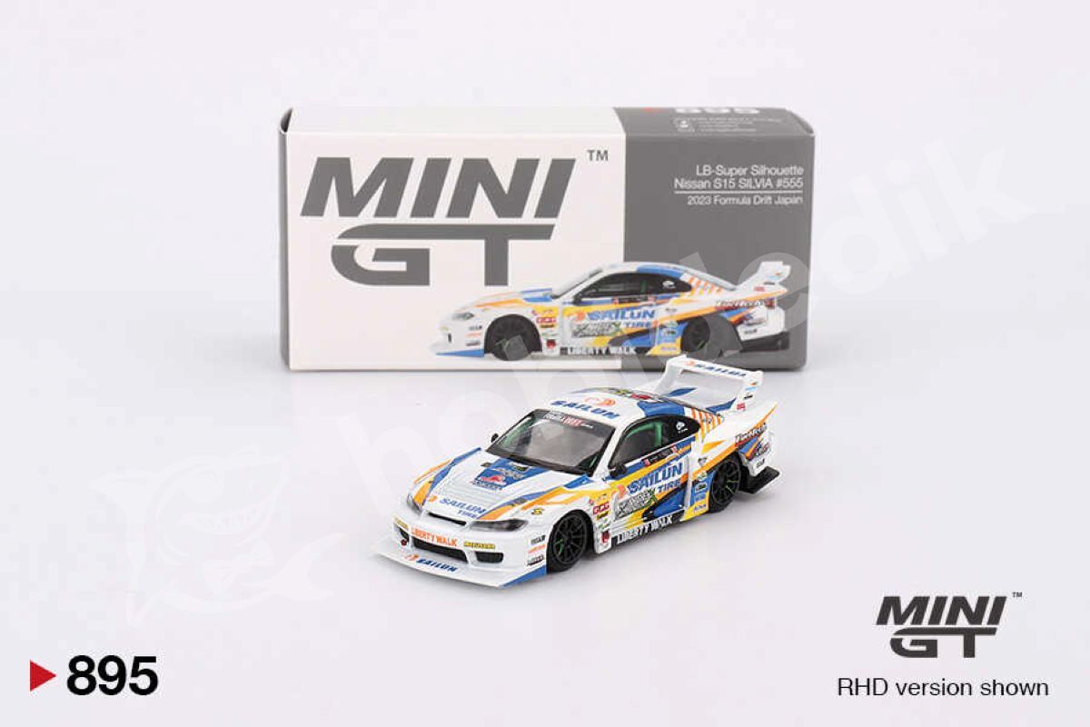 Mini GT 1:64 Nissan Silvia S15 LB-Super Silhouette #555 (MGT00895-R) | Die-cast Model Araba