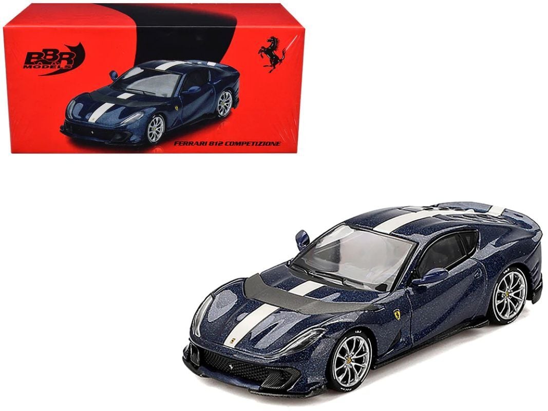 BBR 1:64 Ferrari 812 Competizione Blu Tour de France (BBRFER64011) | Die-cast Model Araba