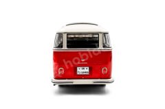 Solido 1:18 Volkswagen T1 Samba (1962) – Kırmızı / Beyaz (S1813402) | Die-cast Model Araba
