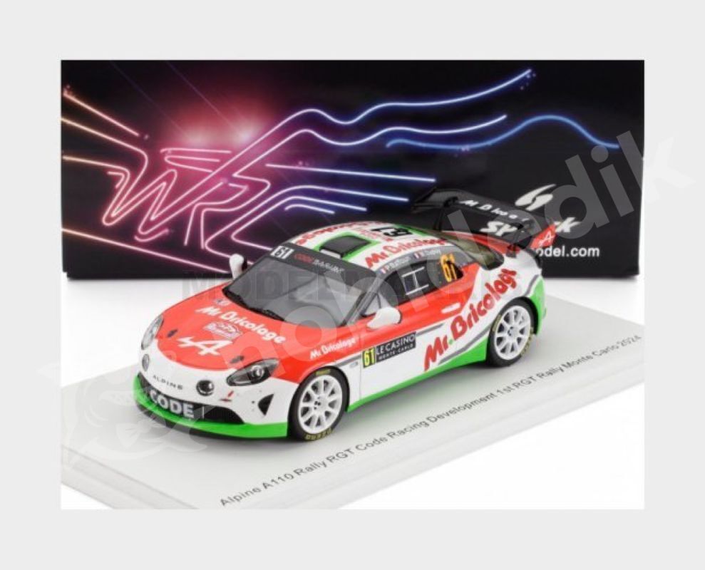 Spark 1:43 Alpine A110 RGT #61 Winner RGT Rallye Monte Carlo 2024 (S6859) | Model Araba