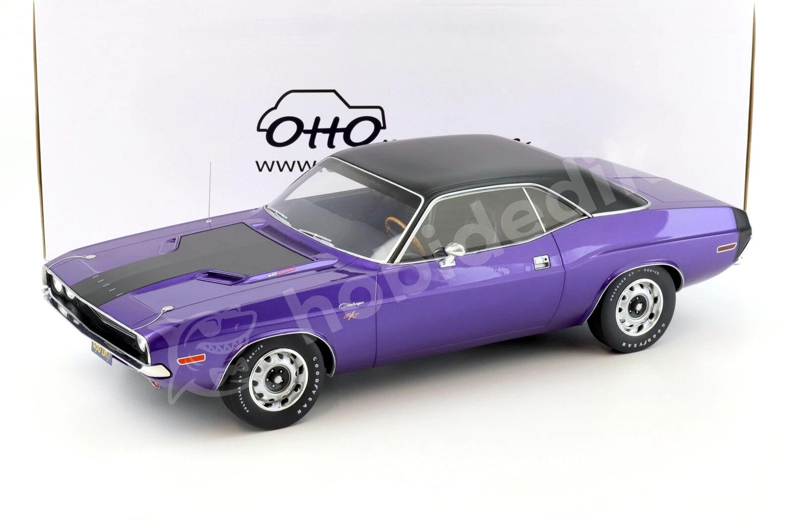 Otto-Mobile 1:12 Dodge Challenger R/T 1970 – Plum Crazy (G083) | Die-cast Model Araba