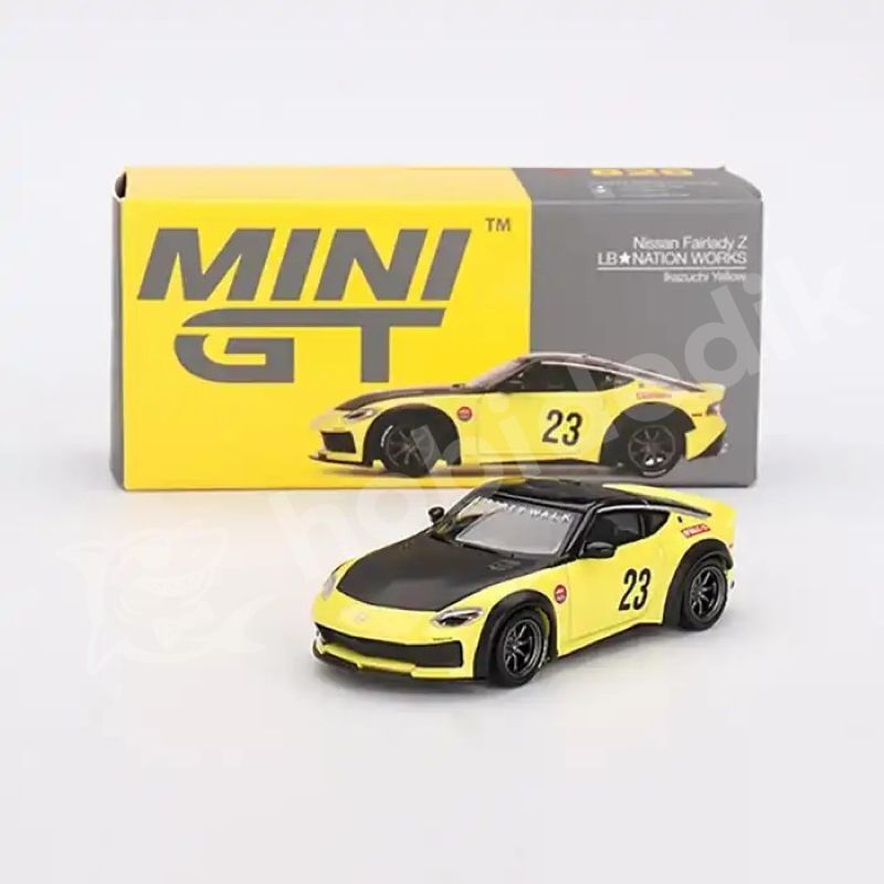 Mini GT 1:64 Nissan Z LB Nation Works Ikazuchi Yellow (MGT00826-L) | Model Araba