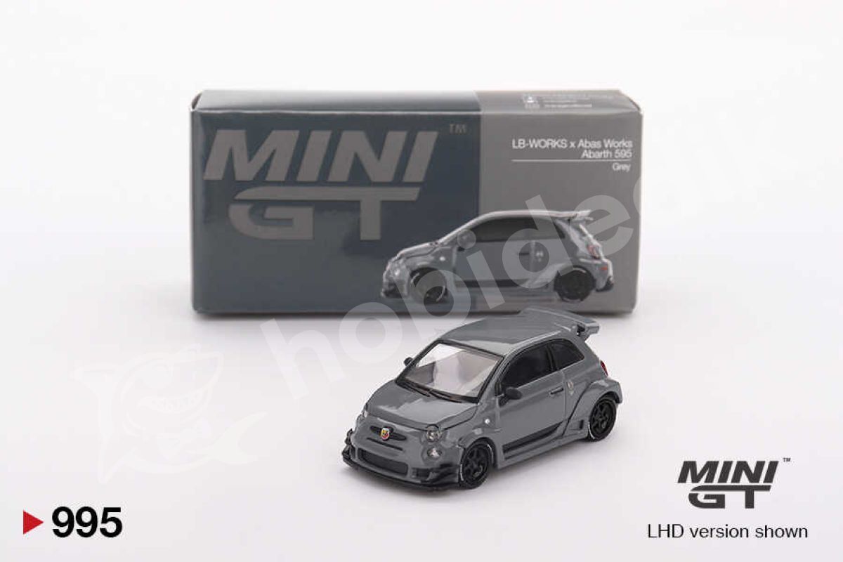 Mini GT 1:64 Fiat Abarth 595 LB-WORKS x Abas Works Grey (MGT00995-L) | Model Araba