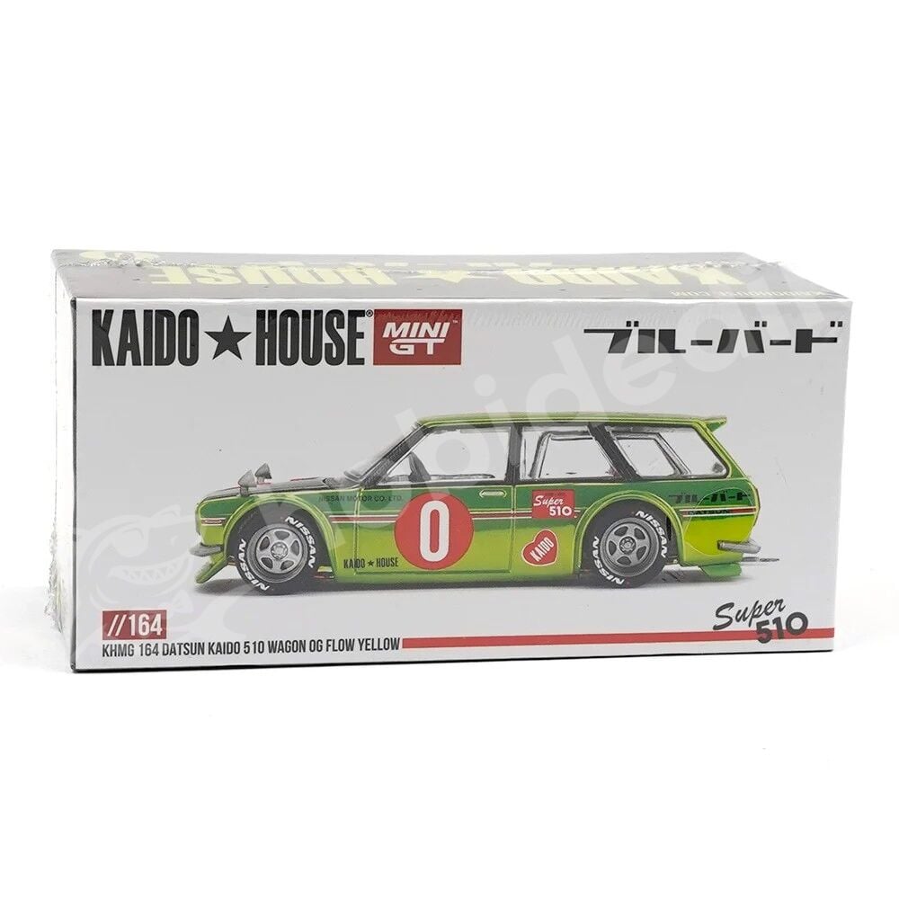 Mini GT 1:64 Kaido House Datsun 510 Wagon OG Flo Yellow (KHMG164) | Model Araba