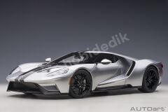 AUTOart 1:12 Ford GT 2017 Ingot Silver/Black Stripes (12108) | Model Araba