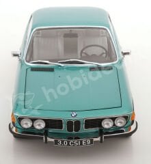 KK Scale 1:12 BMW 3.0 CSi (E9) 1971 Turquoise Metallic (KKDC120191) | Model Araba