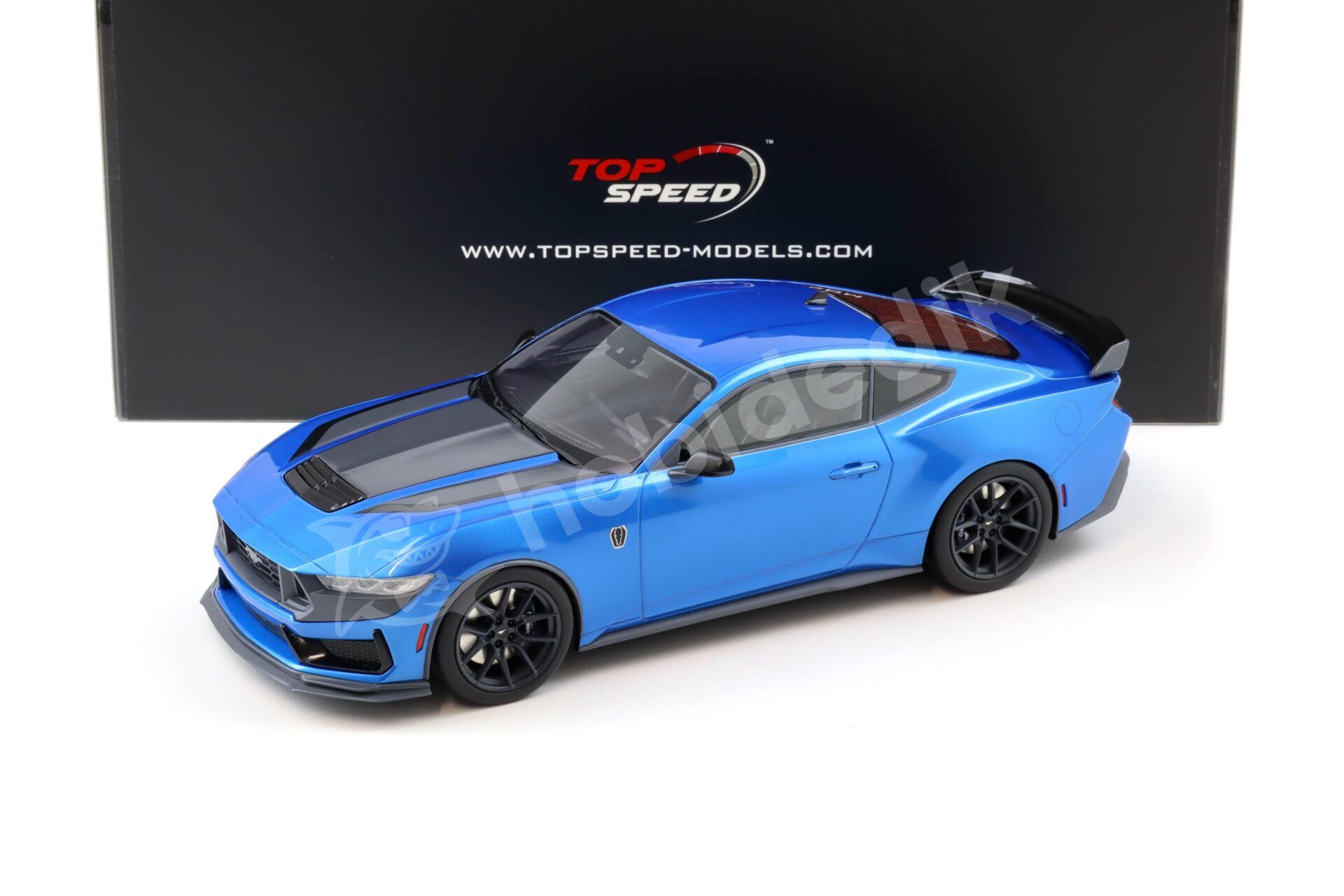 TSM Model 1:18 Ford Mustang Dark Horse 2024 Grabber Blue (TS0552) | Model Araba