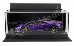 MR Collection 1:18 Lamborghini Revuelto (2023) Viola Pasifae with Yellow Livery (LAMBO058SE9) | Model Araba