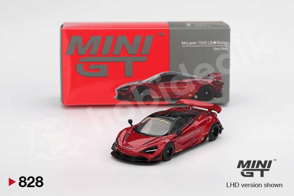 Mini GT 1:64 McLaren 720S LB Works Gem Red LHD (MGT00828-L) | Model Araba
