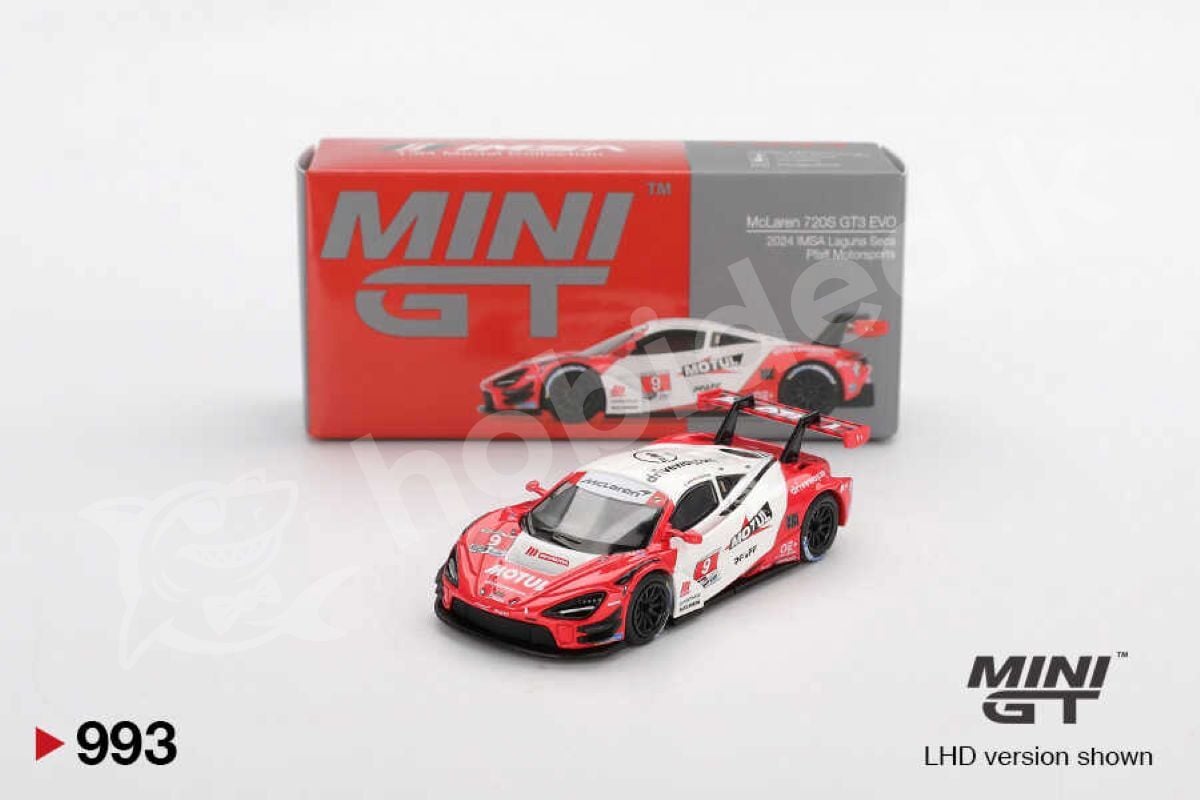 Mini GT 1:64 McLaren 720S GT3 Evo #9 Pfaff Motorsports – 2024 IMSA Laguna Seca LHD (MGT00993-L) | Model Araba