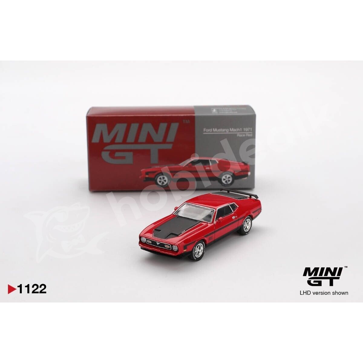 Mini GT 1:64 Ford Mustang Mach 1 (1971) Race Red LHD (MGT01122-L) | Model Araba