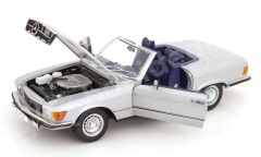 KK Scale 1:12 Mercedes-Benz 450 SL Cabriolet (1985) Silver Grey (KKDC120181) | Model Araba