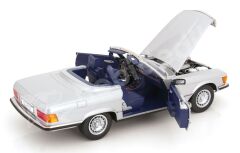 KK Scale 1:12 Mercedes-Benz 450 SL Cabriolet (1985) Silver Grey (KKDC120181) | Model Araba