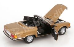 KK Scale 1:12 Mercedes-Benz 450 SL Cabriolet (1985) Gold Metallic (KKDC120182) | Model Araba