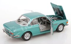 KK Scale 1/12 Scale Diecast KKDC120191 - BMW 3.0 CSI E9 Aluminium Rims 1971 - Turkuaz Metalik