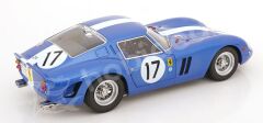 KK Scale 1/12 Scale Diecast KKDC120122-17 - Ferrari 250 GTO No.17, Le Mans 1962 - Mavi / Beyaz Metalik