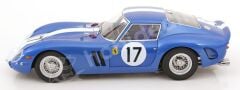 KK Scale 1/12 Scale Diecast KKDC120122-17 - Ferrari 250 GTO No.17, Le Mans 1962 - Mavi / Beyaz Metalik