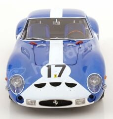 KK Scale 1/12 Scale Diecast KKDC120122-17 - Ferrari 250 GTO No.17, Le Mans 1962 - Mavi / Beyaz Metalik