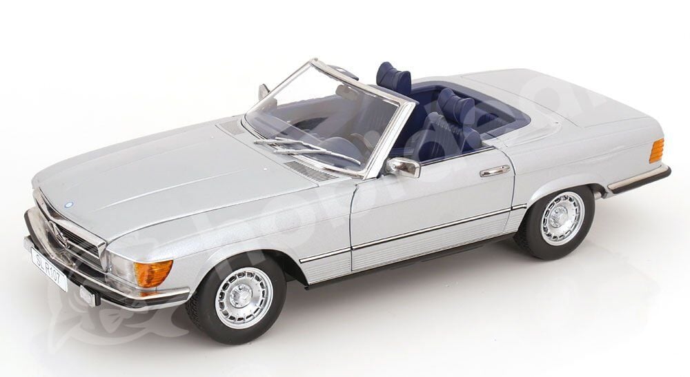 KK Scale 1/12 Scale Diecast KKDC120181 - Mercedes 450 SL R107 EU-Version with removable Softtop 1985 - Gümüş