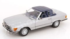 KK Scale 1/12 Scale Diecast KKDC120181 - Mercedes 450 SL R107 EU-Version with removable Softtop 1985 - Gümüş